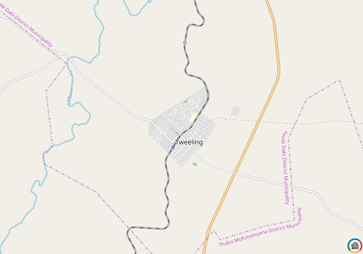 Map location of Tweeling